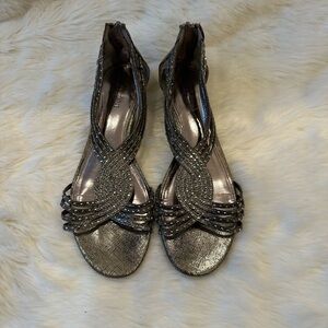 Alfani Elegant Silver Strappy Women's Sandals Size: 7.5
